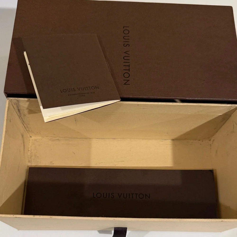Louis Vuitton Brown Top Box Eyeglasses box with LV guide mini guide books